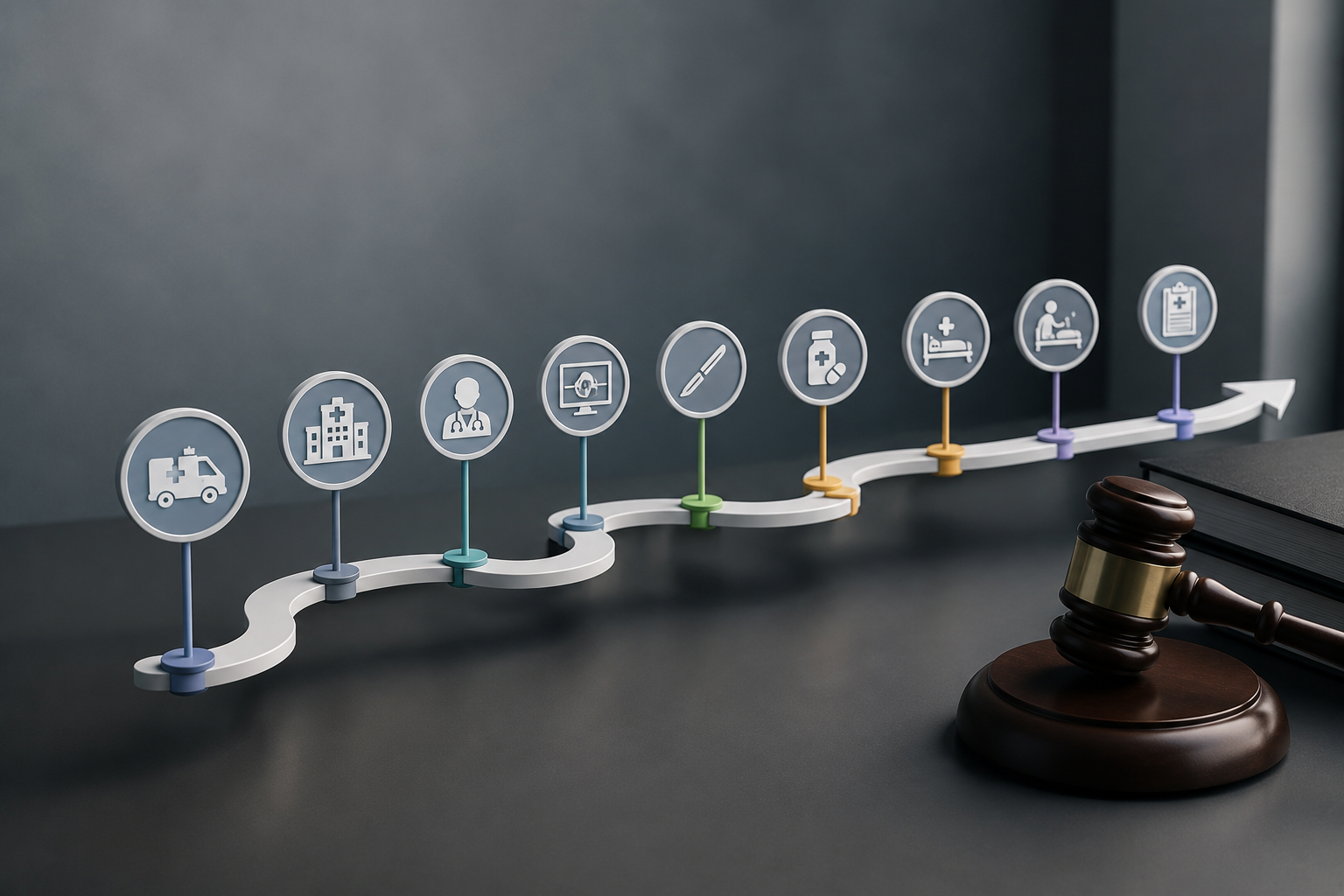 Legal team reviewing timeline summary
