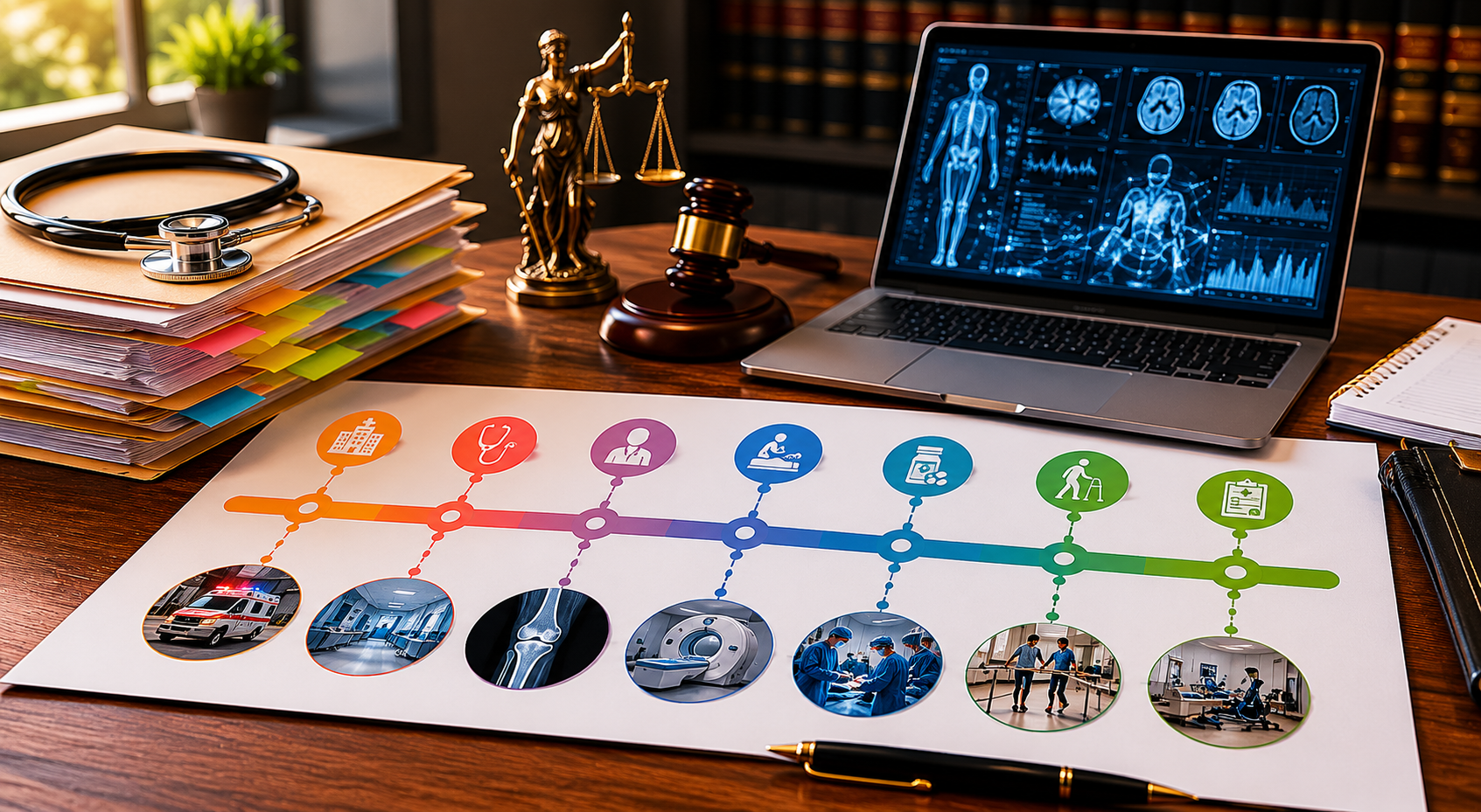 Medical timeline review for litigation